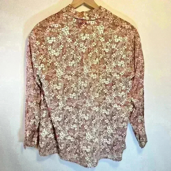 Anthropologie Pilcro And The Letterpress | Sasha Smocked Button Down Pink Blouse - Picture 8 of 13